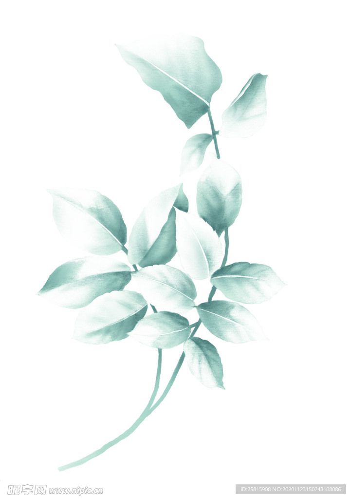 水墨花草