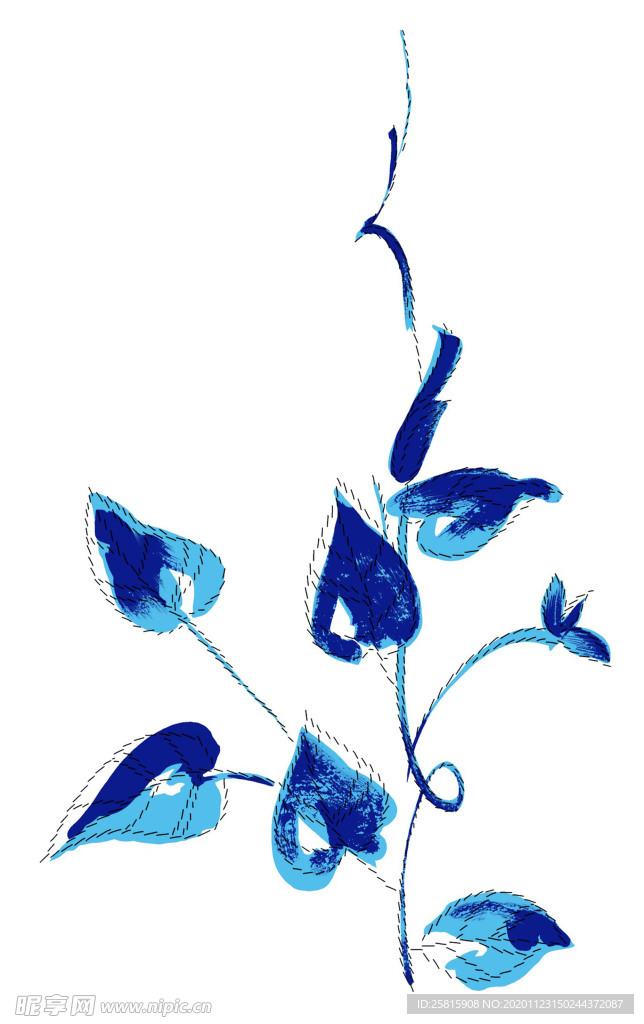 水墨花草