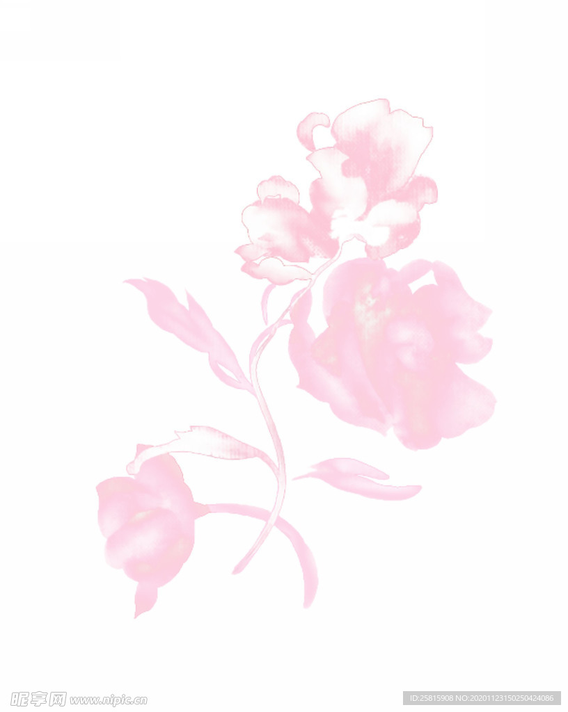 水墨花草