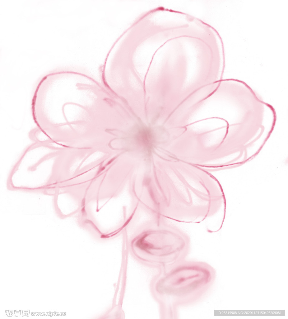水墨花草