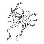 线描章鱼CDR矢量图