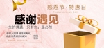 感恩节促销海报感谢遇见横版
