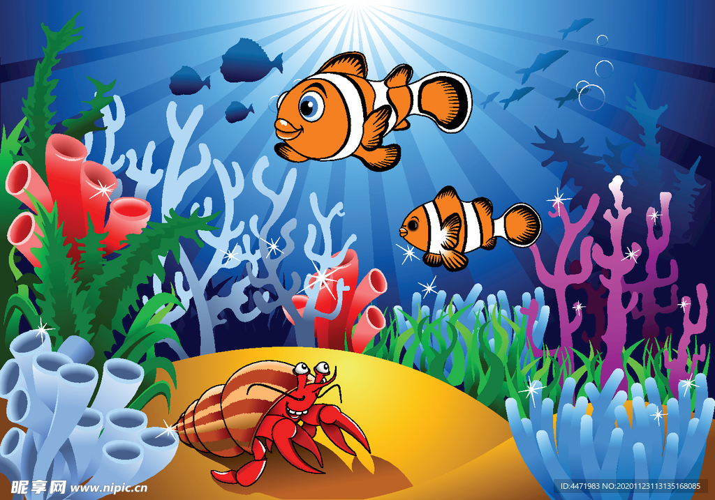 海底乐园生物 水底乐园 水草