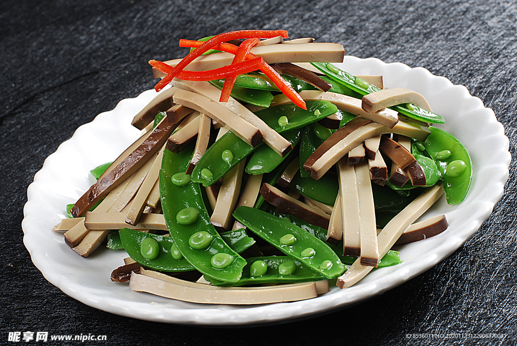 冷拼兰豆香蛋丝