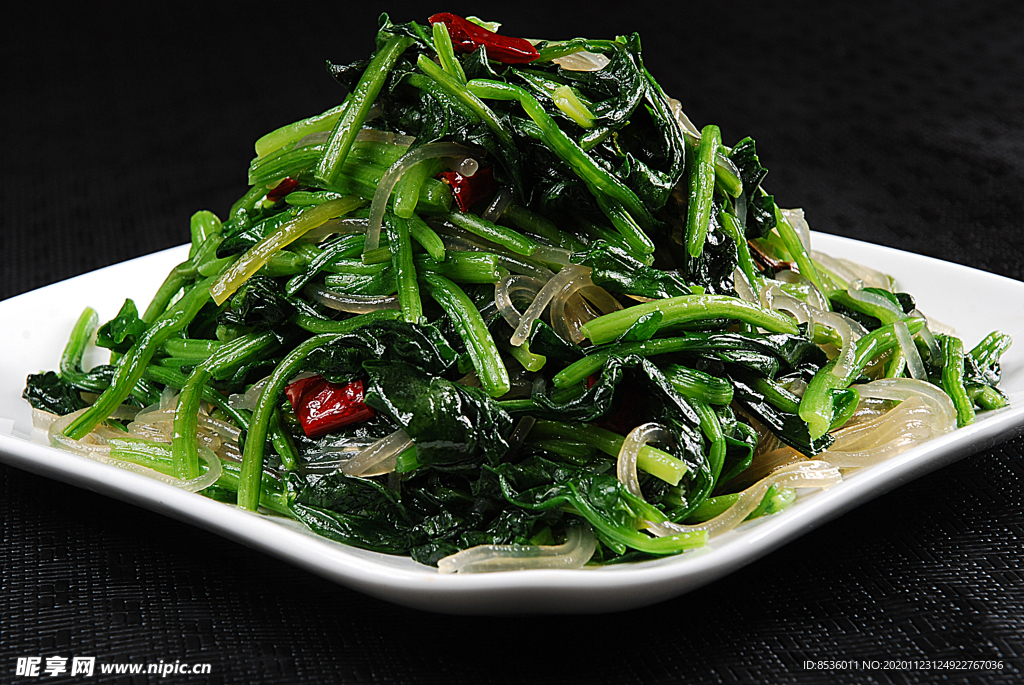 冷拼菠菜拌粉条