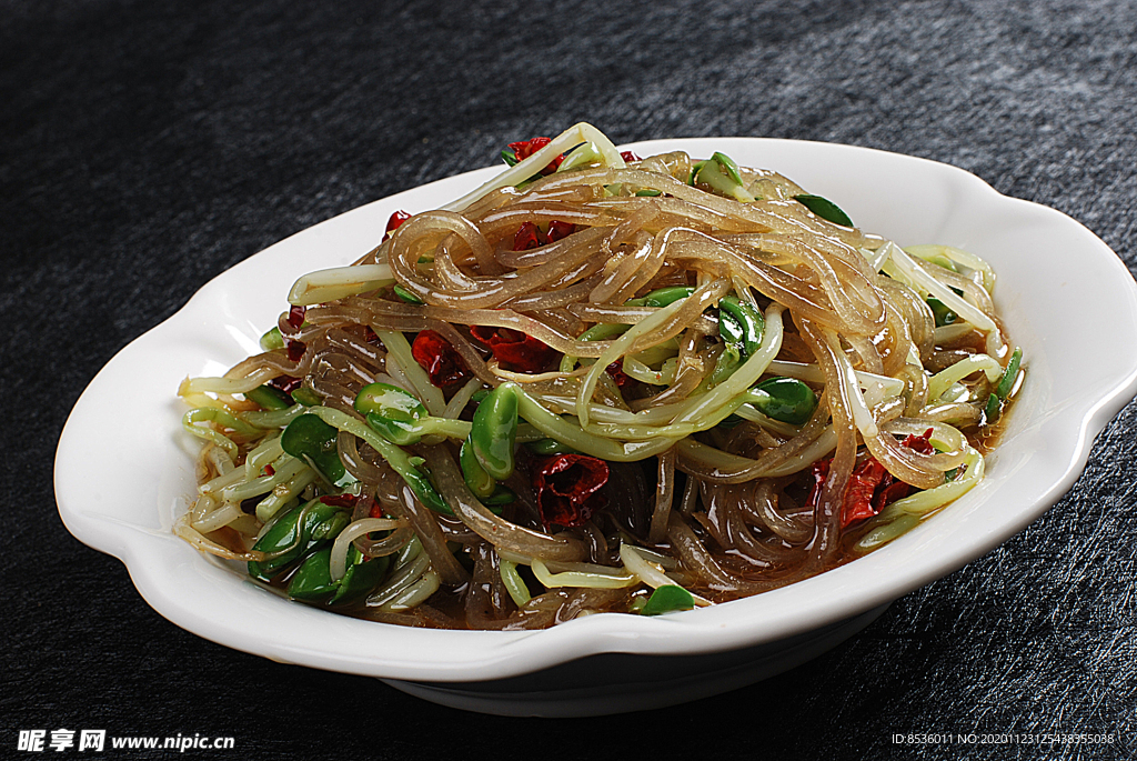 冷拼豆青拌粉条