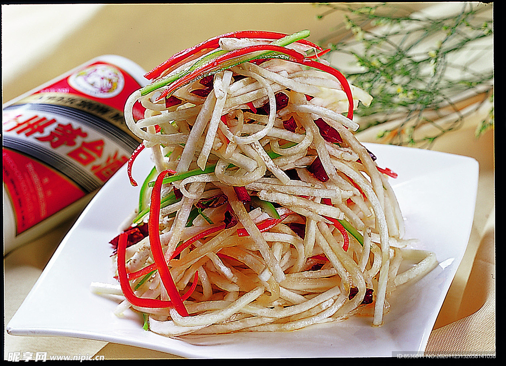 冷拼生拌茄丝
