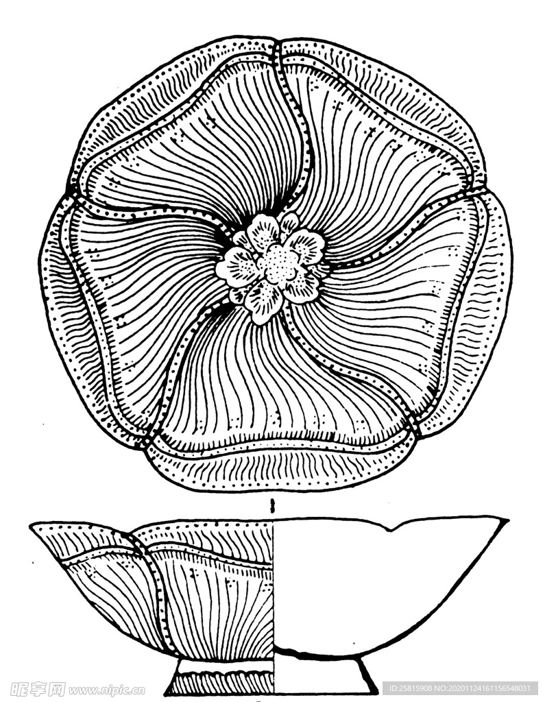 盘子花纹