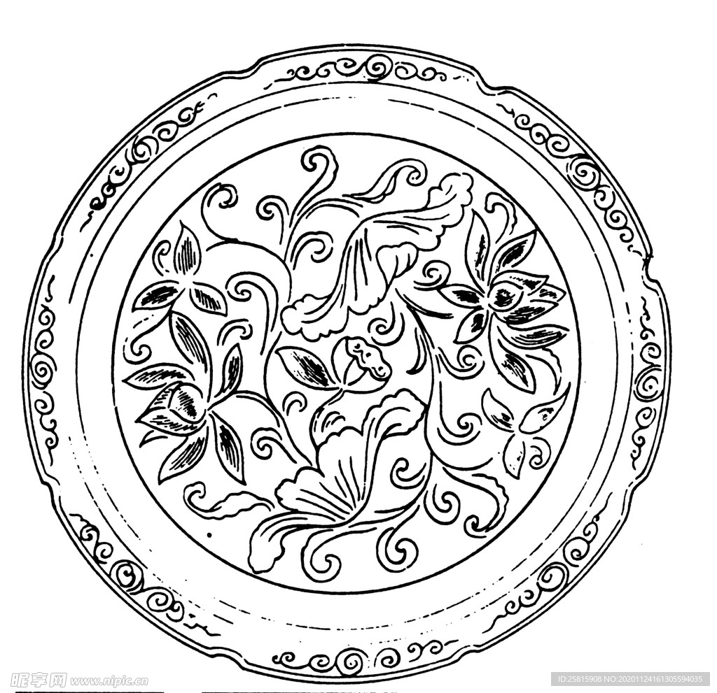 盘子花纹