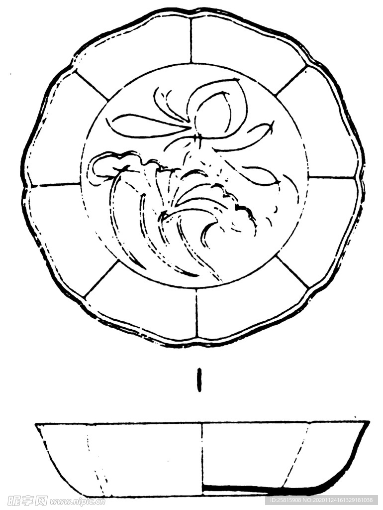 盘子花纹