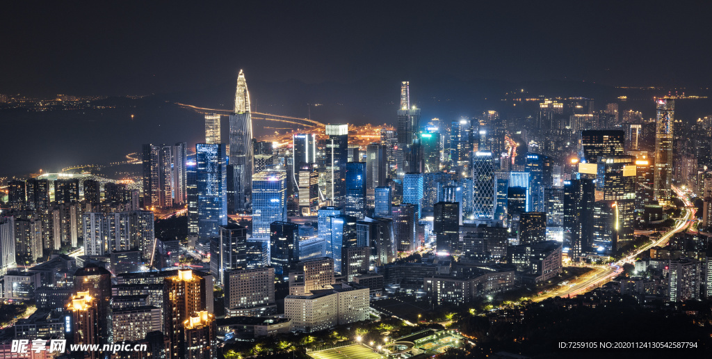 深圳南山建筑群夜景