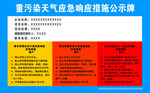 重污染天气应急措施公示牌