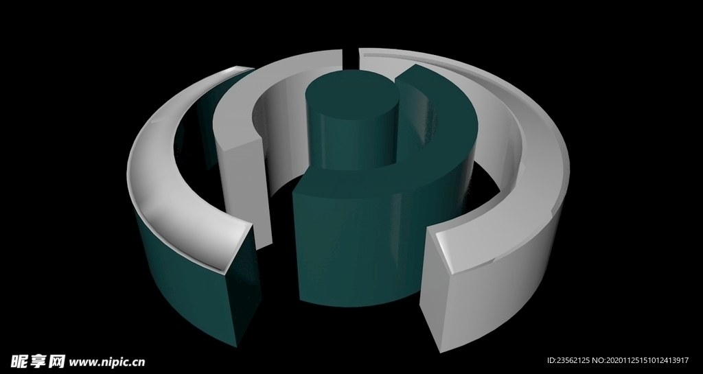 3D展柜造型C4D渲染文件