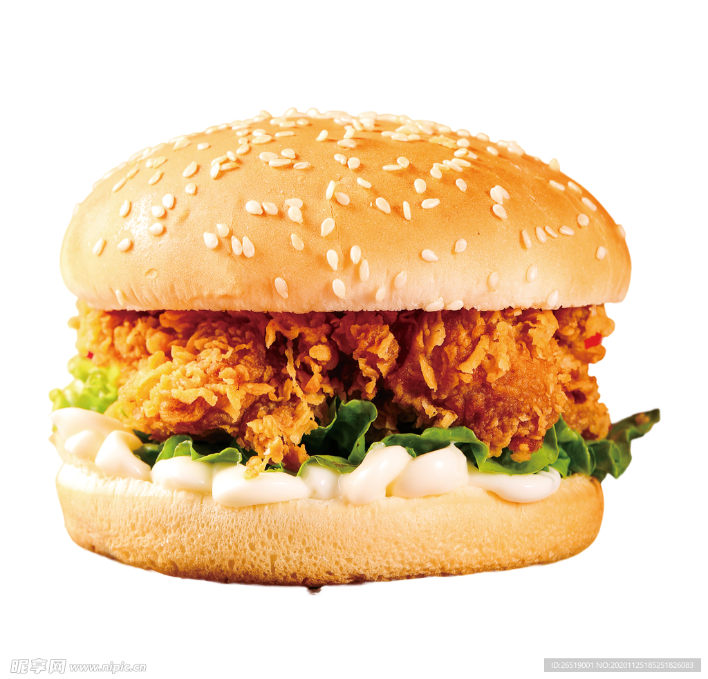 鸡腿堡汉堡包摄影图高清摄影大图-千库网