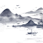 水墨古风山水