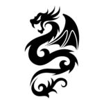 飞龙图腾纹身图案