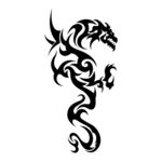 龙纹身矢量图