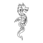 线描龙图腾CDR矢量图
