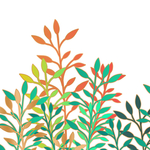 国潮渐变植物元素