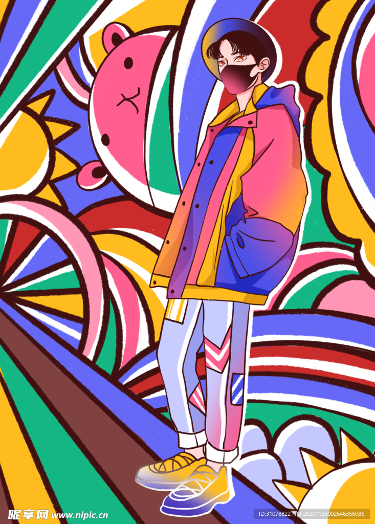 创意卡通插画图案
