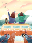 创意卡通插画图案