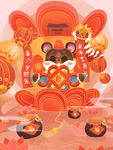 创意卡通插画图案