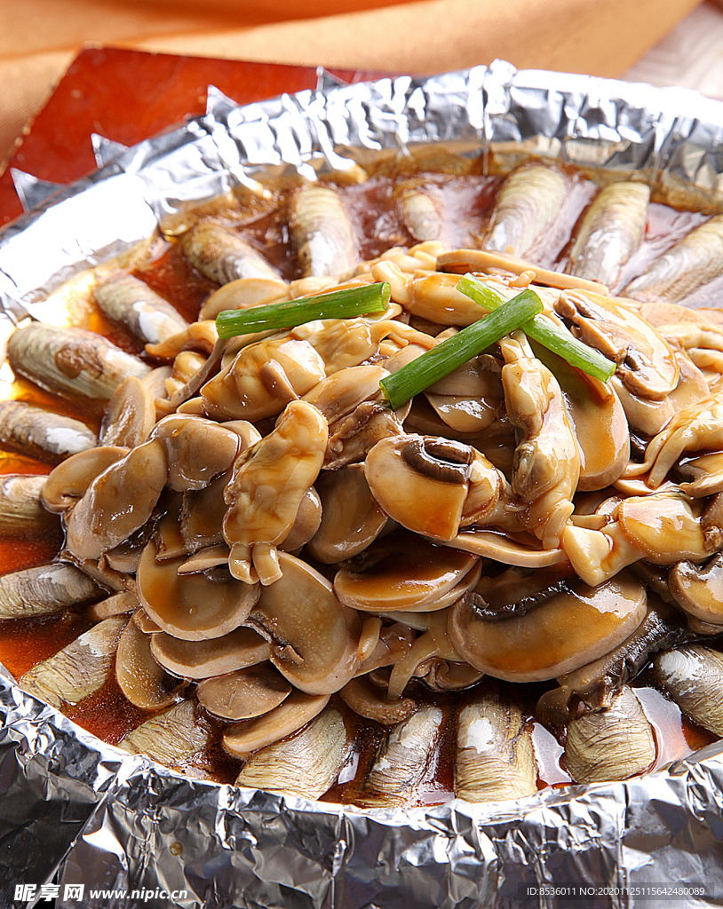 海鲜口蘑蛏子