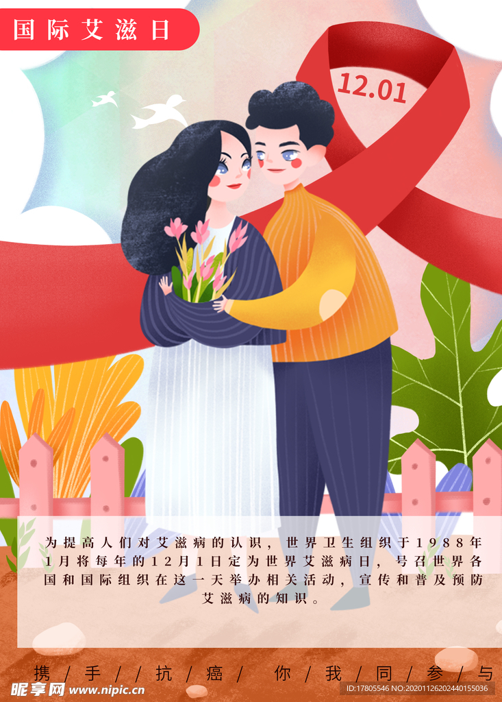 世界艾滋日 艾滋海报 艾滋宣传