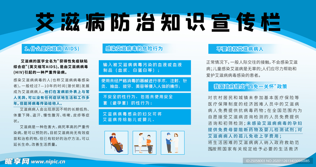 艾滋病防治知识宣传栏