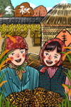 农民丰收插画