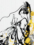 水墨印花图片