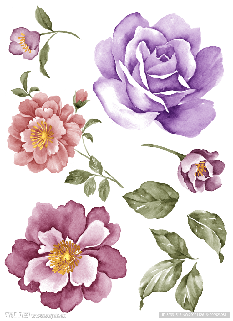手绘花