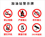 加油站警示牌