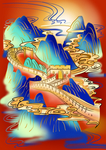 长城国潮插画