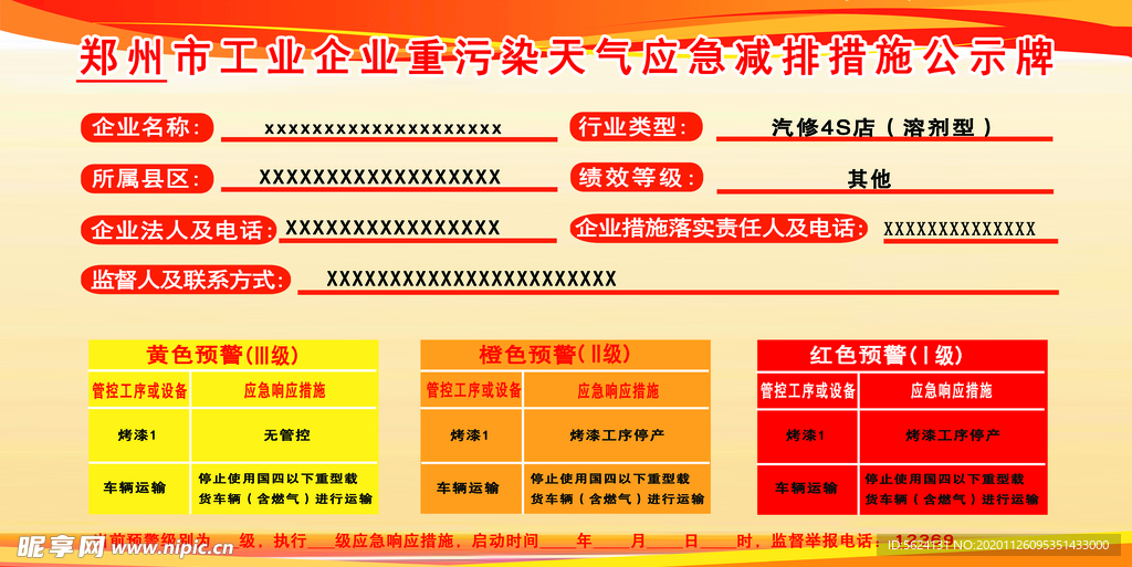 工业企业重污染天气应急减排措施