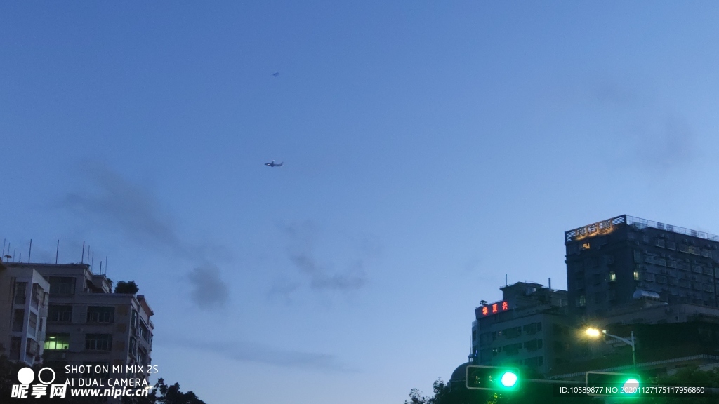 城市夜空 傍晚天空 城市天空