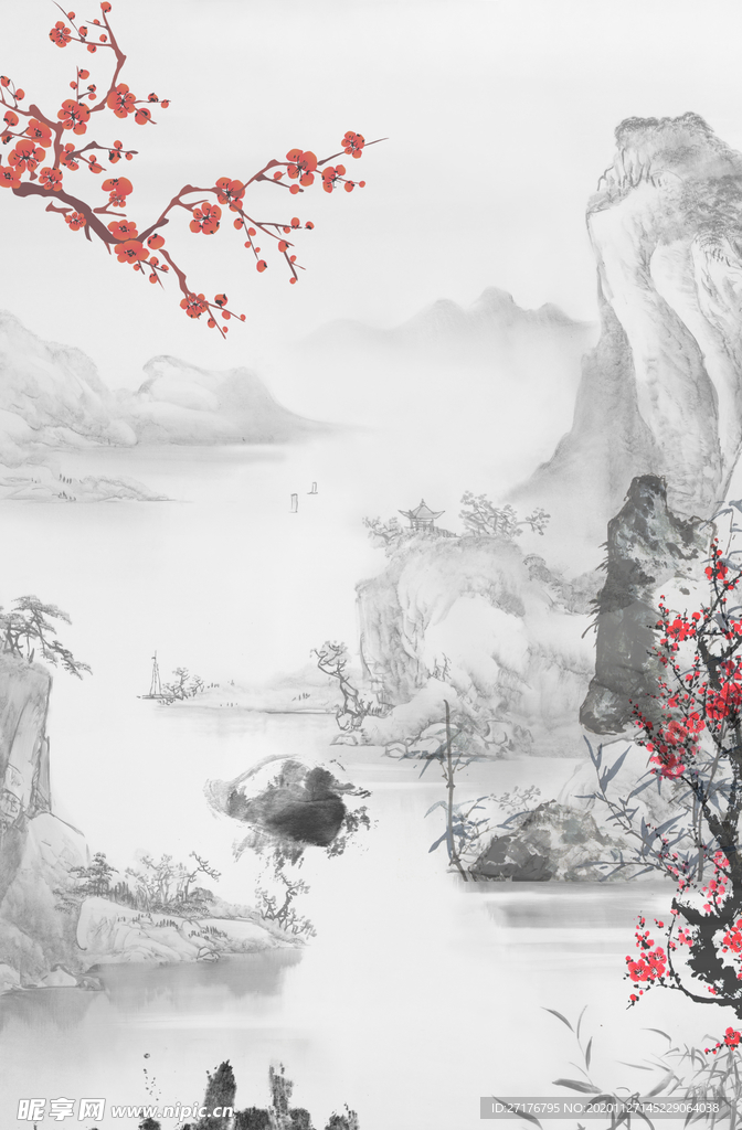 中国风山水画
