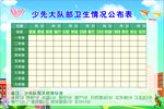 中学少先队卫生检查公示表