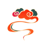 卡通渐变云纹元素