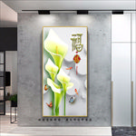 素雅郁金香玄关画