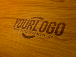 木纹背景LOGO样机