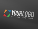 黑色背景LOGO样机