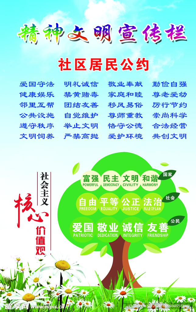 精神文明宣传栏