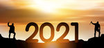 创意合成攀登2021牛年跨年背