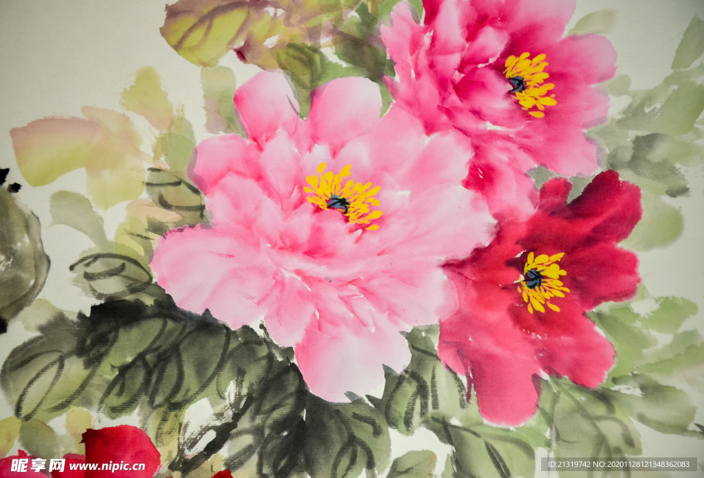 牡丹花国画