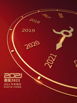 2021元旦转运借势手机海报