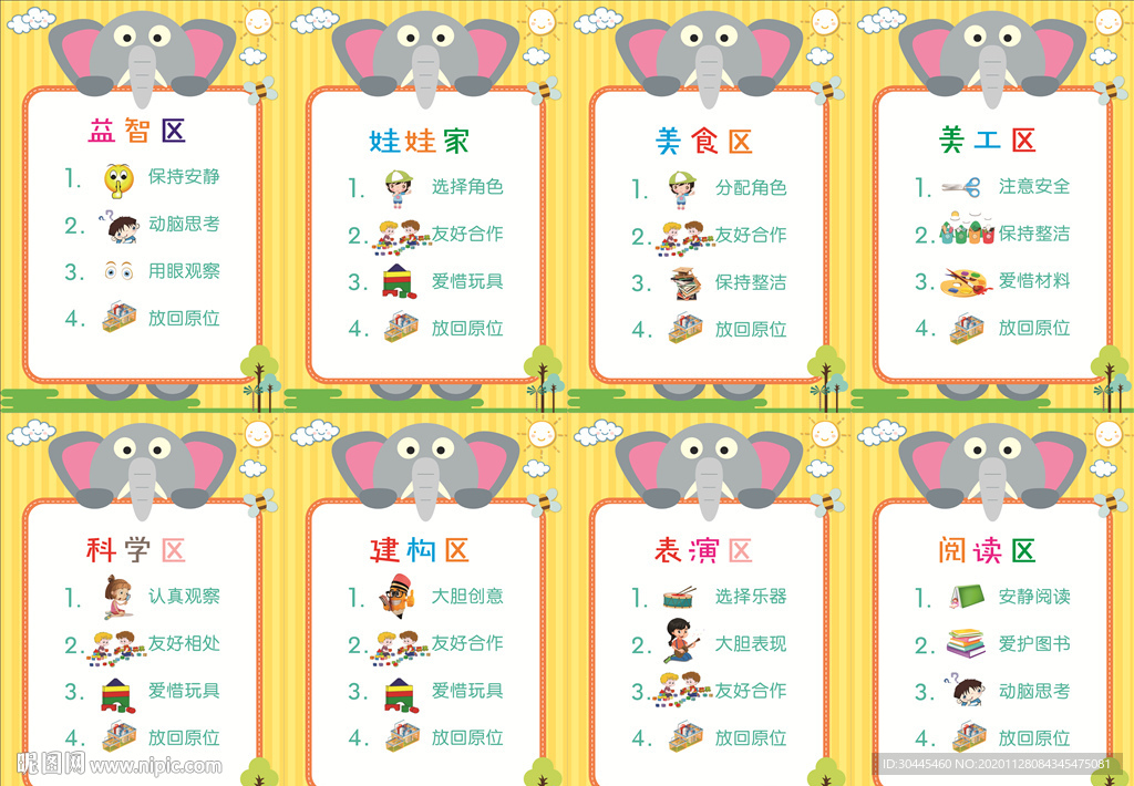 幼儿园区域牌一整套