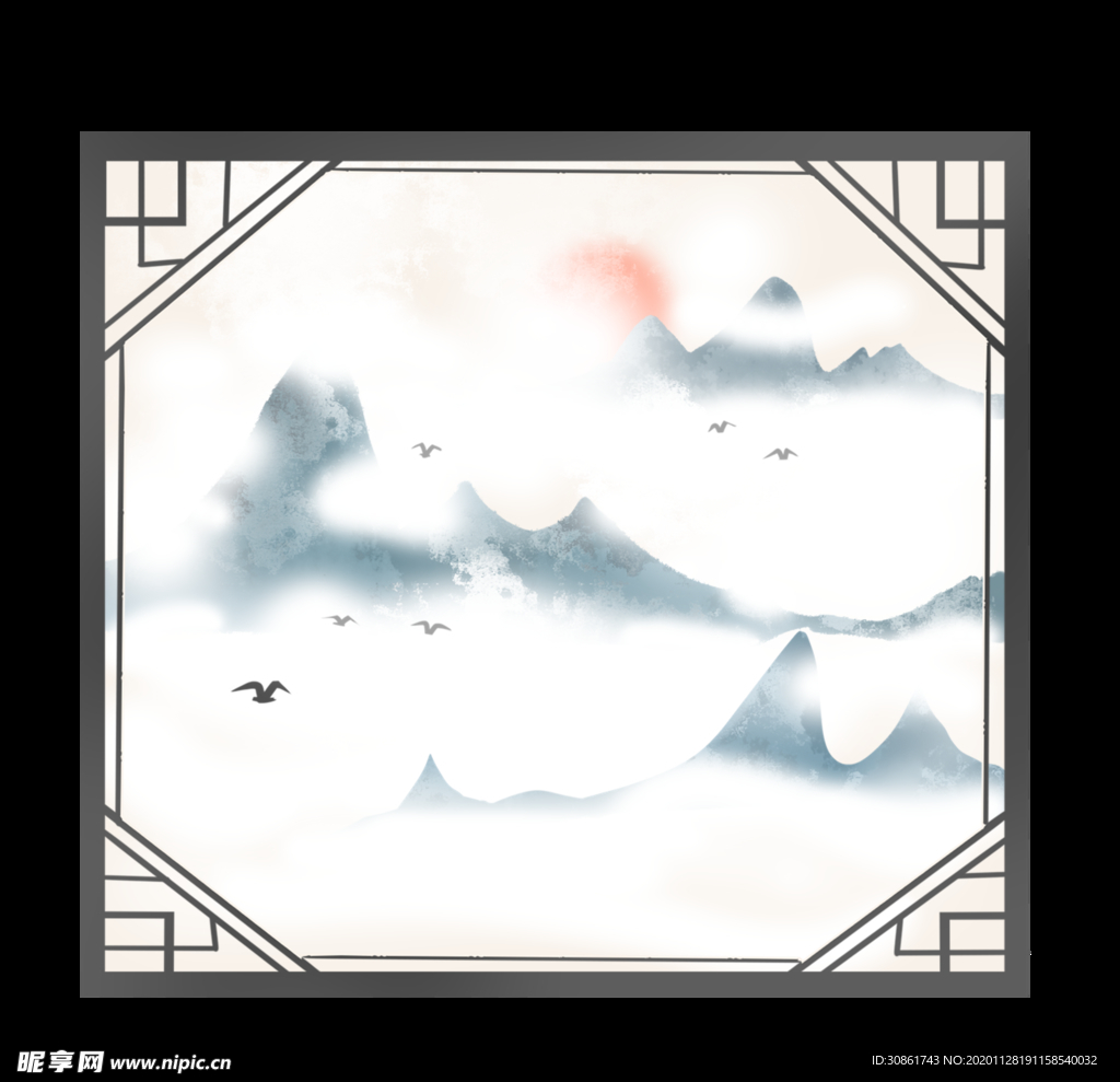 中式窗格