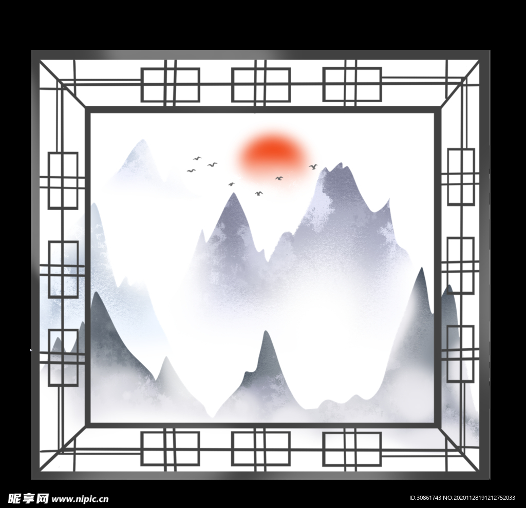 中式窗格