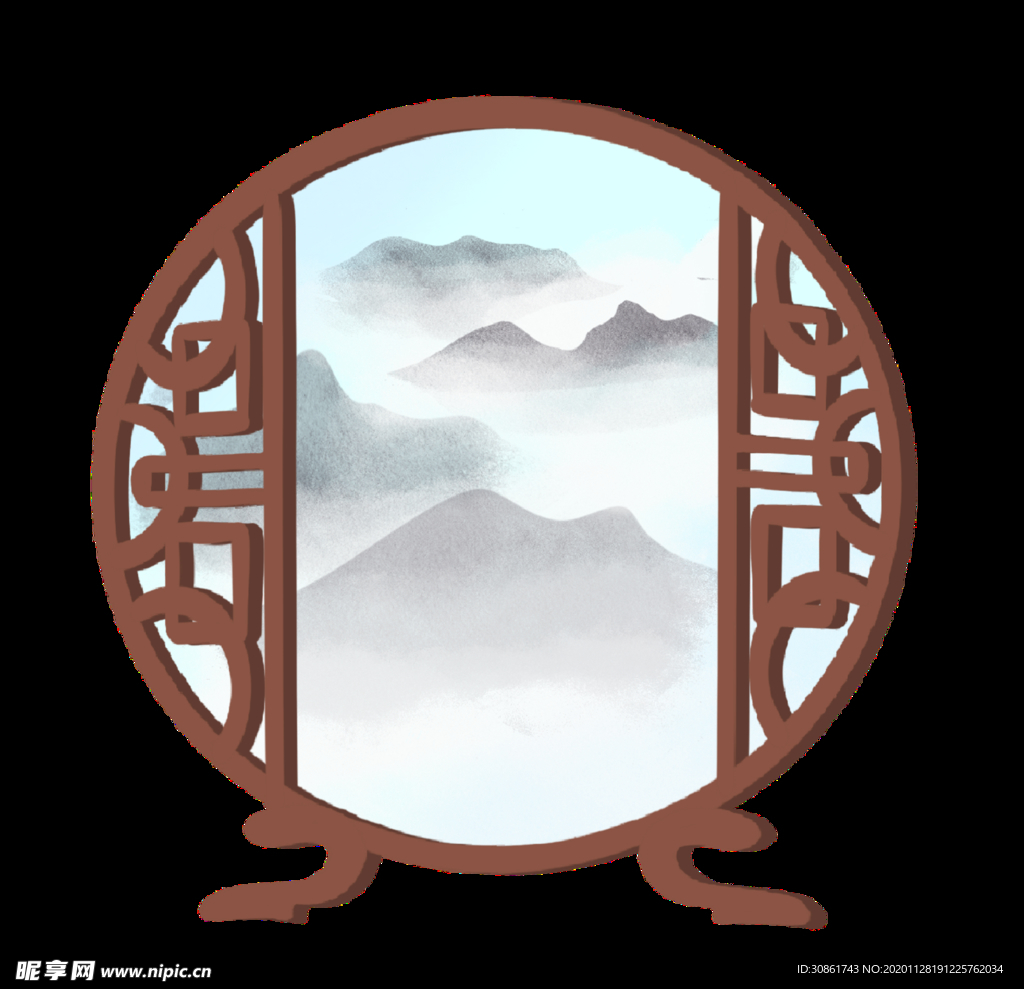 中式窗格